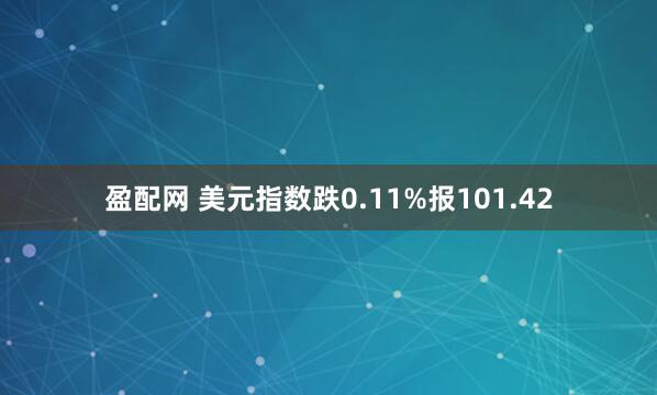 盈配网 美元指数跌0.11%报101.42